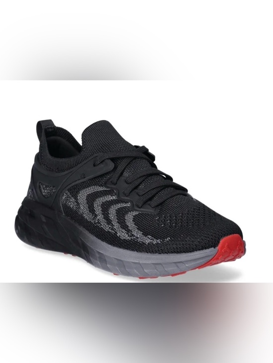 Athletic Works Other - Athletic Works Unisex Black &Gray Knit Sneakers w/ Memory Foam Insole Kids 1 NWT
